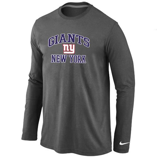 Nike New York Giants Heart & Soul Long Sleeve NFL T-Shirt - Dark Grey